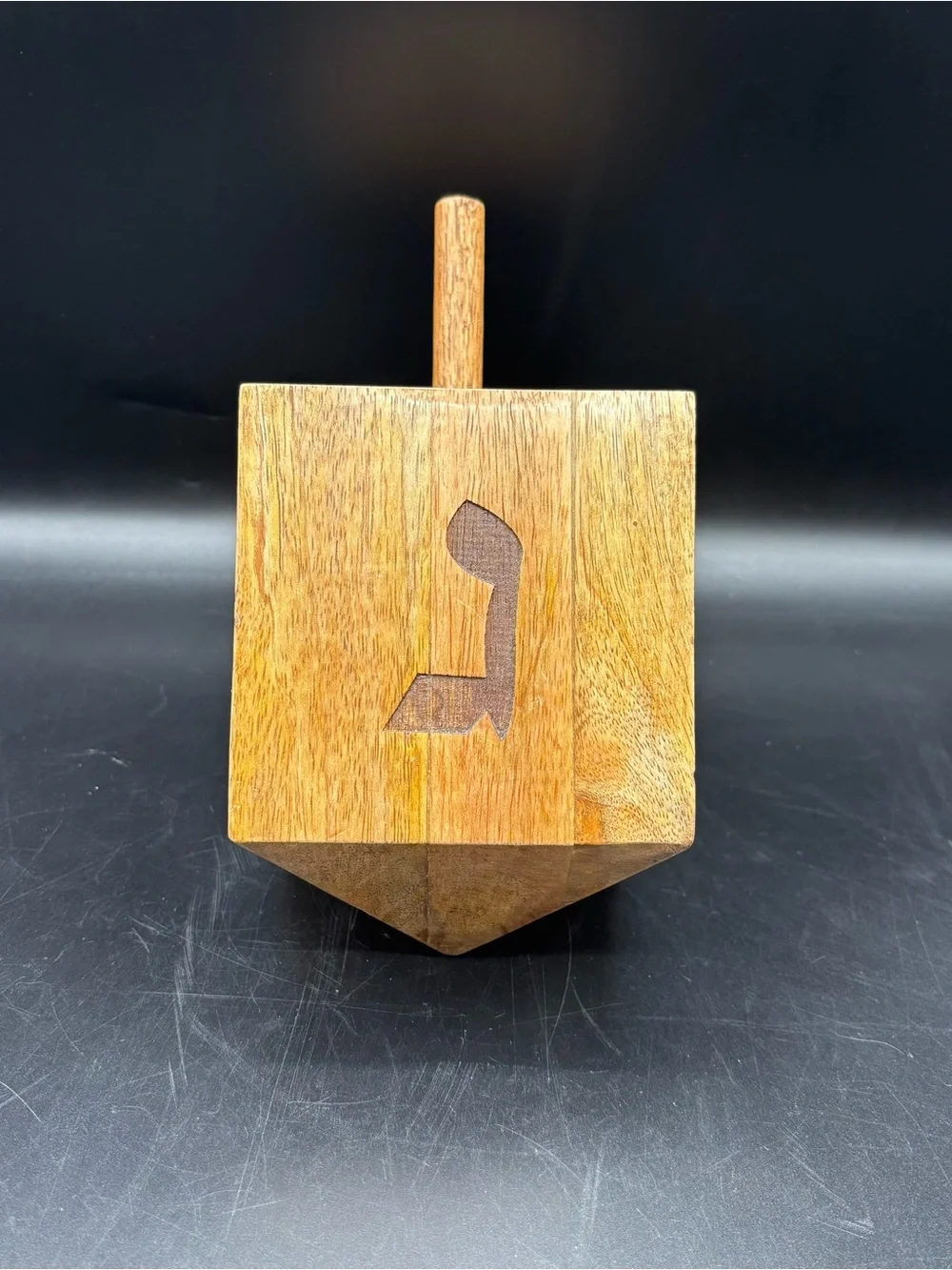 Vintage Giant Solid Hardwood Dreidel 8” Handcrafted Judaica Hanukkah 1.5 LB